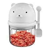 Kompakter, kabellos, elektrischer Knoblauchzerkleinerer | robuster Behälter für Lebensmittel zum Zerkleinern und Mahlen von Gemüse, Fleisch, Obst und Trockenfrüchten