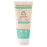 Suntribe Mineralische Bio-Sonnencreme LSF 30/100 ml, Getönt - 100% Natürlich & Riffsicher, Nanofreies Zinkoxid, Wasserfest - Gewinner Beauty Shortlist Awards 2022