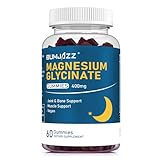 Magnesiumglycinat-Gummibärchen 400 mg – Magnesium-L-Threonat 200 mg – zuckerfreie Magnesium-Kalium-Ergänzung mit Vitamin D, B6, CoQ10 für eine ruhige Stimmung und Unterstützung der Erholung 60 Stück,