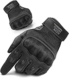 KEMIMOTO Taktische Handschuhe, Arbeitshandschuhe, Militär Einsatzhandschuhe mit Kohlefaser Knöchelprotektor, Atmungsaktiv, Vollfinger, für Arbeit, Wandern, Jagd und Security