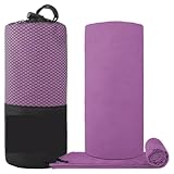 AMENGJ Sporthandtuch 1 Pc Mikrofaser Handtuch Sport Schnell Trocknend Saugfähigen Camping Handtücher Leichte(Purple,S 38x38 cm)