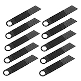 DECOMELODY 10 Stück Feuerschaber Camping zubehör Feuer Machen Campingzubehör zündstahl Feuerstarter Schlüsselanhänger Lagerfeueranzünder Überlebensfeuerstarter Rostfreier Stahl Black