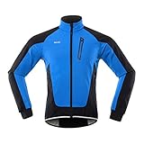 Lixada Herren Fahrradjacke, Wasserdicht Winddicht Thermal Fleece Fahrradtrikot MTB Fahrradfahren Laufen Herbst Winter Jackenmantel für Radfahren Laufen Bergsteigen