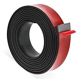 Gummistreifen Selbstklebend, 2m ×25mm x2mm Neopren Gummistreifen Bautenschutzmatte Vollgummi Gummi Klebeband für Gummidichtung, DIY, Bodenbeläge Schutz, Stoßschutz, Rutschfest