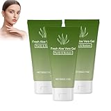 Aloe Vera Gel,Soothing Aloe Face Multipurpose,Natural Refreshing And Hydrating,Beruhigende und Nährende Feuchtigkeitscreme Nach der Sonne,Sofortige Linderung Bei Haut und Sonnenbrand (3PC)