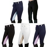 PFIFF 101249 Reithose Elisa, Vollbesatz, Kinder, Mädchen Schwarz/Lila 122