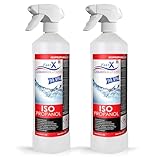 Isopropanol 99,9% Reiniger in Sprühflasche – 2x1 Liter | Hochprozentiger IPA Reinigungsalkohol für Haushalt & Elektronik | Made in Germany (Spray 2x1 Liter)