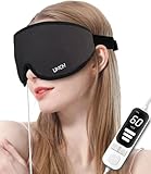 uncn Schlafmaske Beheizte Augenmaske für trockene Augen Hot Electric USB Warme Kompresse Heizung Pad für Augen, Lindern geschwollene rosa Augen, Blepharitis, Chalazion, Stye waschbar (grau)