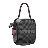 LG XBOOM GO XG2TBK, High Power Speaker, Bluetooth, Powerful Bass, IP67 Waterproof and Dustproof, Military Resistance, DJ Functions, Karaoke, Customizable Lighting, Black