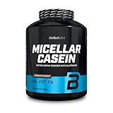 BioTechUSA Micellar Casein Protein Powder - Verlängerte Absorptionszeit, glutenfrei und fettfrei - L-Glutamin hinzugefügt, 2.27 kg, Schokolade