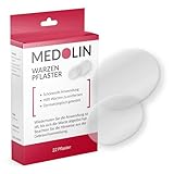 Medolin® Warzenpflaster - Pflaster Warzenmittel mit Salicylsäure - Besonders schonend - Einfache Anwendung - Zum Warzen entfernen, 22 Stück