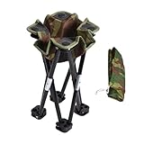 Nhujevkom Tragbarer Klapphocker,Ausziehbarer Stuhl - Rutschfester Klapphocker Für Picknick Garten Bergwandern Reisen Outdooraktivitäten