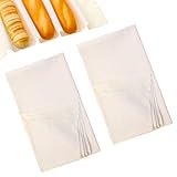 2 Stück Bäckerleinen, Verdickt Leinentuch Brot Backen 75 X 45cm, Teiger Teigtuch, Backen Zubehör zum Fermentieren für Brot, Baguette, Brotteig