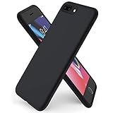 ORNARTO kompatibel mit iPhone 8 Plus Silikon Case, iPhone 7 Plus Hülle Ultra Dünne Voller Schutz Flüssig Silikon Handyhülle Schutz für iPhone 7 Plus/iPhone 8 Plus 5,5 Zoll -Mitternachts Schwarz