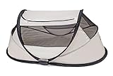 Deryan Baby Reisebett ab Geburt bis 2,5 Jahre - Pop Up Babybett Babyzelt in 2 Sekunden aufgestellt - inkl. Moskitonetz & Reisetasche - 76x46x117cm (Creme)