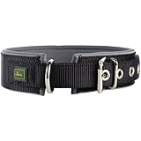 HUNTER NEOPREN REFLECT Hundehalsband, Nylon, Neopren gepolstert, reflektierend, 55 (M-L), Halsumfang: 44 - 51 cm, schwarz/grau