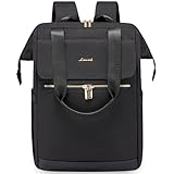 LOVEVOOK Damen-Rucksackhandtaschen Wasserdicht, Rucksack Damen Schwarz, Reiserucksack Laptoprucksack 17,3 Zoll, Handtasche Damen groß Tagesrucksack Backpack Women elegant, Daypacks Backpack Travel