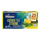 Meßmer Grüner Tee Zitrone I 25 Teebeutel I Vegan I Glutenfrei I Laktosefrei