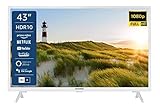 Telefunken XF43K550-W 43 Zoll Fernseher / Smart TV (Full HD, HDR, Triple-Tuner) - 6 Monate HD+ inklusive [2022] [Energieklasse E]