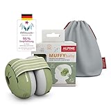Alpine Muffy Baby Klassik - Gehörschutz für Babys - Verstellbares ANTI-SLIP-Kopfband bis 36 Monate - In Deutschland auf Sicherheit getestet - Lärmschutz Kopfhörer verhindert Gehörschäden, Grün