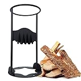 Manueller Holzspalter – Rostfreier Karbonstahl mit Sicherheitsschutz für die Brennholzzubereitung, ideal für Kamin, Lagerfeuer und Kochen im Freien