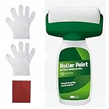 Wandfarbe Ausbessern Weiß 500ml, Wandreparatur Rollfarbe, Weiße Wandfarbe, Ausbesserungsfarbe Weiss Roller, Wandfarbroller geeignet für die Reparatur von Wänden mit Latexfarbe, wasserbasiert