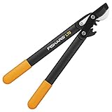 Fiskars PowerGear II Bypass-Getriebeastschere für frisches Holz, Antihaftbeschichtet, Gehärteter Präzisionsstahl, Länge: 46 cm, Schwarz/Orange, L70, 1002104