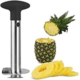 Ananasschneider - Ananasentkerner Ananas-Entkerner Schneider - Ananasschäler Edelstahl Core Entferner Werkzeug Für Home & Küche, Schwarz