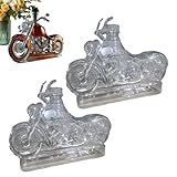 Motorrad-Whisky-Dekanter, 2 Stücke Glasflasche In Form Eines Motorrads, Vintage-Dekorationsflasche Für Alkohol, Lustige Trinkflasche Für Champagner, Kreative Leere Weinflaschen Zur Aufbewahrung