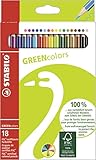 STABILO - Umweltfreundlicher Buntstift - GREENcolors - 18er Pack - mit 18 verschiedenen Farben