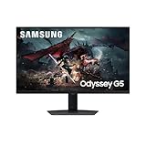 Samsung Odyssey G50D QHD Gaming Monitor, 27 Zoll, Bildschirm mit Fast IPS-Panel, 2.560 x 1.440 Pixel, AMD FreeSync, Bildwiederholrate 180 Hz, Reaktionszeit 1 ms (G/G)