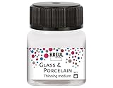 KREUL 16273 - Glass & Porcelain Farbverdünner farblos, 20 ml Glas, Medium zum Verdünnen von Glas- und Porzellanmalfarben, für aquarellartige Farbeffekte