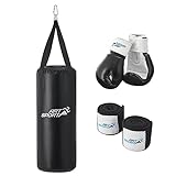 ArtSport Boxsack Kinder - 8kg Boxsack Hängend inkl. Boxhandschuhe, Bandage & Deckenhalterung - Ideales Sport Set zum Boxen ab 6 Jahren