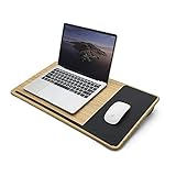 ergomi Laptopkissen Schoß | Homeoffice Kissentablett mit Kissen | Laptoptisch fürs Bett/Couch/Sofa | Laptopunterlage für max. 17 Zoll Notebook, Tablet | 30.5 x 57 x 4.5 cm