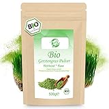 100% Gerstengras Pulver Bio in Rohkostqualität aus deutschem Anbau 500g - Intensives Grün, wirkstoffschonend getrocknet & gemahlen - Reines Bio Gerstengraspulver von Curly Superfood