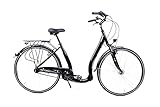 28 Zoll Alu Fahrrad City Bike Damen 7 Gang Nabenschaltung Tiefeinsteiger schwarz Glanz