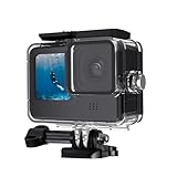 K&F Concept 60M/196FT Wasserdichtes Gehäuse für GoPro Hero 13 Schwarz, Schutzgehäuse Schützendes Unterwasser-Tauchgehäuse für Go Pro 12/11/10/9 Schwarz Zubehör, wasserdichte Action Kamera Hülle