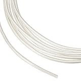 BENECREAT 1mm/18 Gauge 999 Reiner Silber-Sterlingdraht, 0.5m Runder Basteldraht für Die Drahtwickel-Schmuckherstellung, Spool-Projekt, Armbänder und Ohrringe