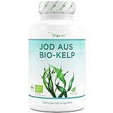 Bio Kelp (Natürliches Jod) - 365 Tabletten mit je 200µg Jod aus Bio-Braunalgen - Laborgeprüft - Ohne unerwünschte Zusätze - Hochdosiert - Vegan