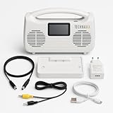 Technaxx Kabelloser TV-Lautsprecher mit Basisstation TX-317–Bluetooth 5.3, 2x5W Lautsprecher, LCD-Display, 3 Klangmodi, integriertes FM-Radio, bis zu 8 Stunden Wiedergabe – Für Senioren, Schwerhörige