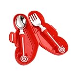 LOPUNER 1 Satz Kinderbesteck mit Griff Ergonomisches Esslernbesteck für Kleinkinder für Junge Mädchen und Kleinkinder als für Frischgebackene Eltern