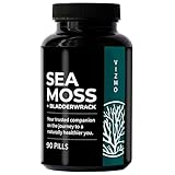 Sea Moss Kapseln 180 & 90-100% Natürliches Irisches Seemoos & Blasentang, Vegan Ohne Zusatzstoffe 500mg Superfood Für Immunsystem Haut & Haar Gesundheit allgemeines Wohlbefinden, laborgeprüft (90)