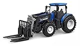 Amewi 22596 RC Traktor mit Palettengabel, Licht & Sound, 1:24 RTR inkl. Fernsteuerung, Akku, Ladekabel, Blau