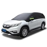 Halbgarage für Auto SUV Ninonly Halbgarage Auto Wasserdicht Für SUV Outdoor Sonnenschutz Auto Halbgarage Mit Haken Und Riemen Passend Für Autos, SUVs Schwarz (SUV Up to 4.5-5.5M)