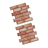 Didiseaon 2 Stück Selbstklebende Wandpaneele Ziegeloptik Tapete aus Hochwertigem PVC Langlebig und Kreative Steinmuster Wandverkleidung für Wohnzimmer Küche Schlafzimmer
