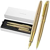 Pelikan Füller & Kugelschreiber Jazz® Noble Elegance im Set mit Wunschgravur | inkl. Geschenkeuti | Emoji Gravur | Gold Gelb Schreibset mit Gravur PS203