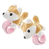 WEKAMOS 2Stücke Slap Armband Hundethema Party Mitgebsel Plüschspielzeug für Leichtes Tragbares für Geburtstagsfeiern und Alltagsverwendung aus Hochwertigem Plüschmaterial