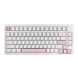 EPOMAKER QK81 75% Drahtloses Mechanisches Tastatur Gaming, QMK/VIA & Hot-Swappable, 81 Tasten mit Metall-Drehregler, 2,4 GHz/BT/USB, Creamy Gasket, RGB Backlit (Wisteria Linear, Wisteria Linear)