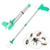 SpinnenfäNger Lang, 83cm SpinnenfäNger Mit Langem Griff, Faltbar SpinnenfäNger Extra Lang, Wiederverwendbar Spinnengreifer Mit Klappgriff, FüR Sicheren Fangen Entfernen Spinnen Kakerlaken Wespen
