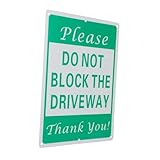 Hemobllo Verbotsschild Parken Verboten Privatzufahrt Aluminium Witterungsbeständig UV Schutz Windfest Indoor Outdoor Einfach Montage